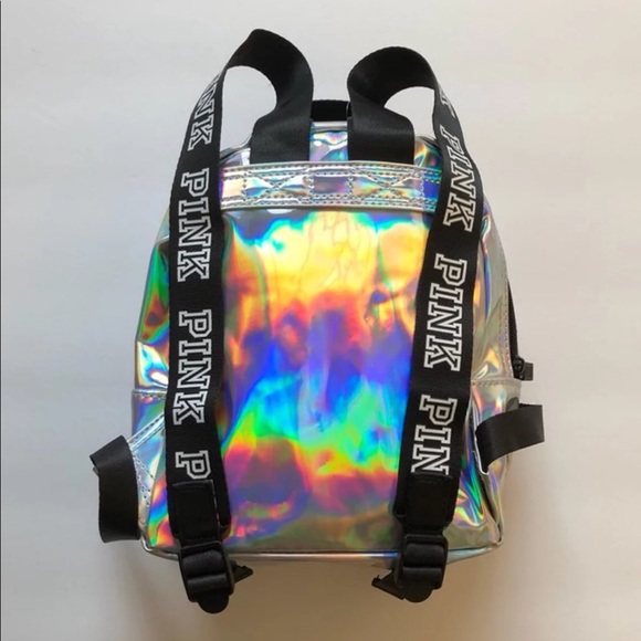 VS PINK IRRIDESCENT MINI BACKPACK NWT - Picture 5 of 5